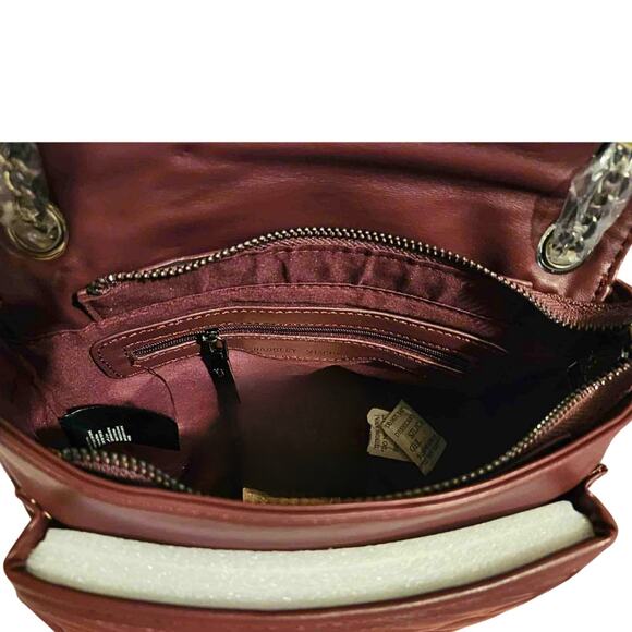 Badgley Mischka Quilted Burgundy Handbag – Elegant & New! - Picture 5 of 5